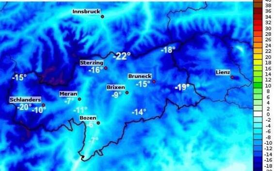 Freddo Record In Alto Adige Gradi In Val Di Vizze Sky Tg