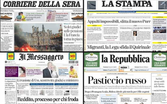 Le Prime Pagine Dei Quotidiani Di Oggi Aprile La Rassegna Stampa