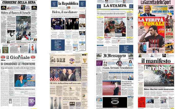 Le Prime Pagine Dei Quotidiani Di Oggi Ottobre La Rassegna Stampa