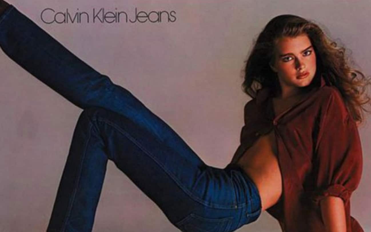 Brooke Shields In Jeans And Topless From The Calvin Klein Commercial To That Of Jordache PHOTO