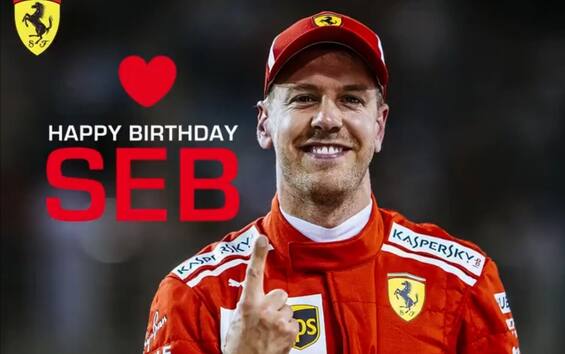 Formula 1 Ferrari Sebastian Vettel Compie 31 Anni Il Compleanno Del