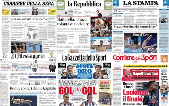 Le prime pagine dei quotidiani di oggi 31 luglio: la rassegna stampa Le prime pagine dei quotidiani di oggi 31 luglio: la rassegna stampa