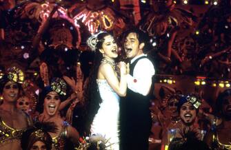 389386 04:  Actors Nicole Kidman stars as Satine "The Sparkling Diamond" and Ewan McGregor stars as Christian a young poet in Twentieth Century Fox's new film "Moulin Rouge."  (Photo by Sue Adler/Twentieth Century Fox)