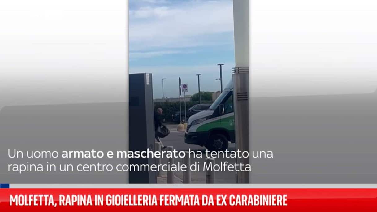 Molfetta, rapina in gioielleria fermata da ex carabiniere