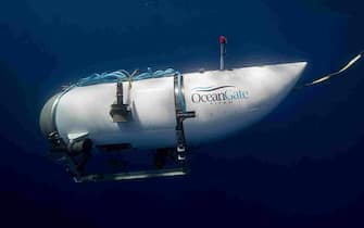 Una immagine, durante un viaggio di prova, del sommergibile Titan dell'Oceangate.
Il Titan è scomparso da domenica mentre era in immersione per raggiungere il relitto del Titanic.
OCEANGATE
+++ ATTENZIONE LA FOTO NON PUO' ESSERE PUBBLICATA O RIPRODOTTA SENZA L'AUTORIZZAZIONE DELLA FONTE DI ORIGINE CUI SI RINVIA+++ NPK +++