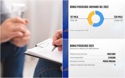 Bonus psicologo, nel 2022 accolta 1 domanda su 10. Nel 2023 meno fondi