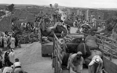 Israel/Palestine: Palestinian men, women and children driven from their homes by Israeli forces, 1948. (Photo by: Pictures from History/Universal Images Group via Getty Images)