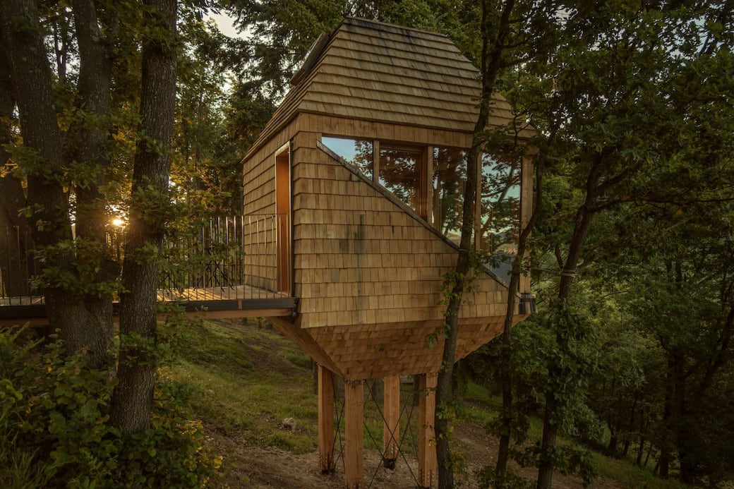 Officina82, TreeBOX – casa sull’albero a Selucente - residenza di campagna Garessio (CN) – Italia. Photo Giulia Sarno