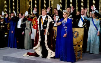 AMSTERDAM, NETHERLANDS - APRIL 30:  HM King Willem Alexander of the Netherlands and HM Queen Maxima of the Netherlands during their inauguration ceremony at New Church on April 30, 2013 in Amsterdam, Netherlands.  (Photo by Robin Utrecht-Pool/Getty Images)