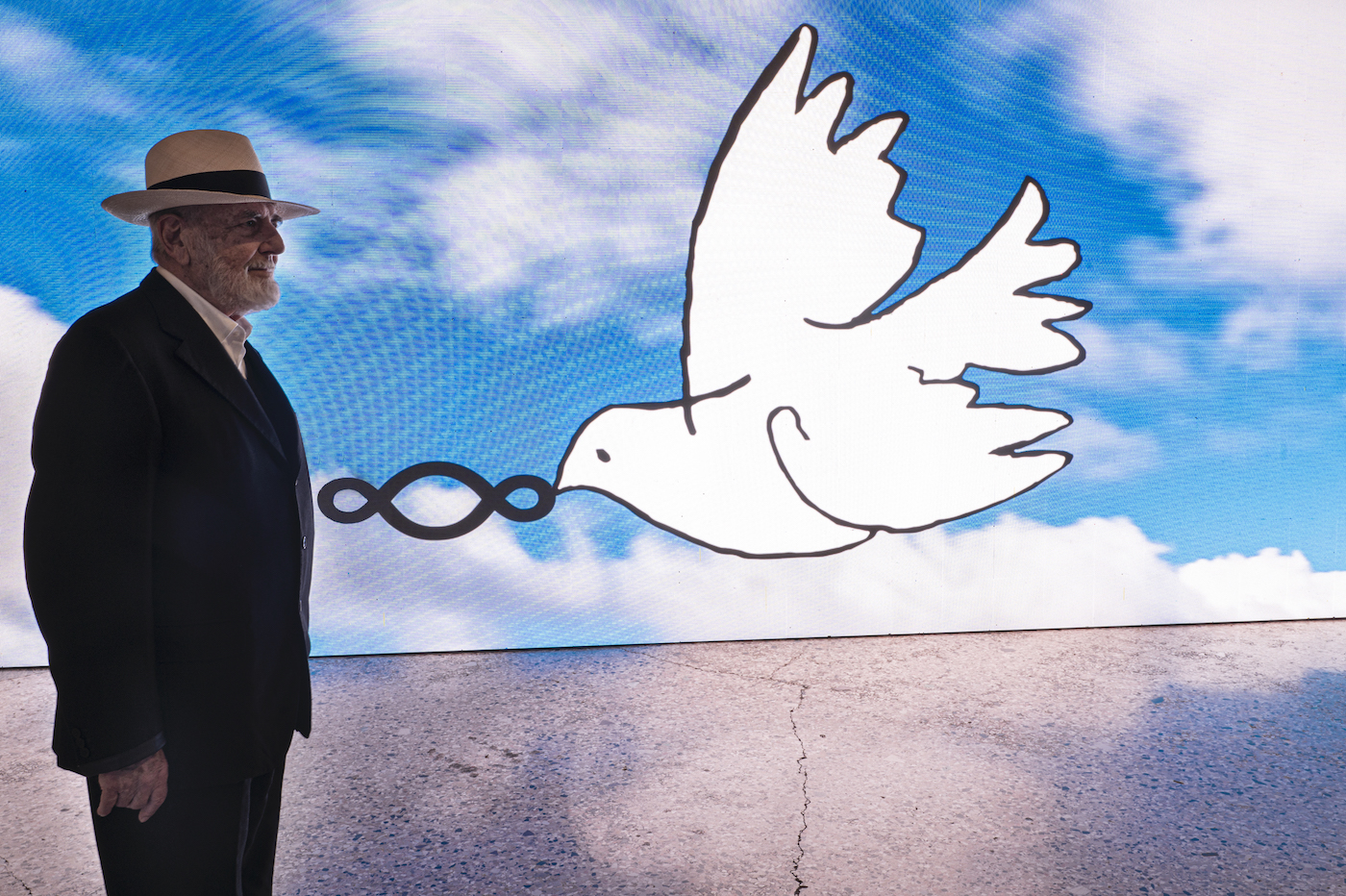 Michelangelo Pistoletto, La colomba della pace, 2015-2023. Foto © Daniela Pellegrini. In occasione della Fuori Infiorata sarà realizzata dai maestri infioratori di CulturArte Noto