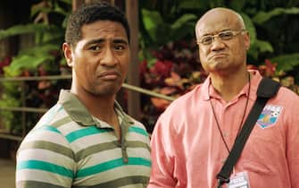 USA. Beulah Koale and Oscar Kightley in (C)Searchlight Pictures: Next Goal Wins (2023).
Plot: American Samoa field a football team for 2014 World Cup qualifiers. They have a very poor record against nearly every other side they have played. Will their luck change?
Ref: LMK106-J10337-011223
Supplied by LMKMEDIA. Editorial Only. Landmark Media is not the copyright owner of these Film or TV stills but provides a service only for recognised Media outlets. pictures@lmkmedia.com