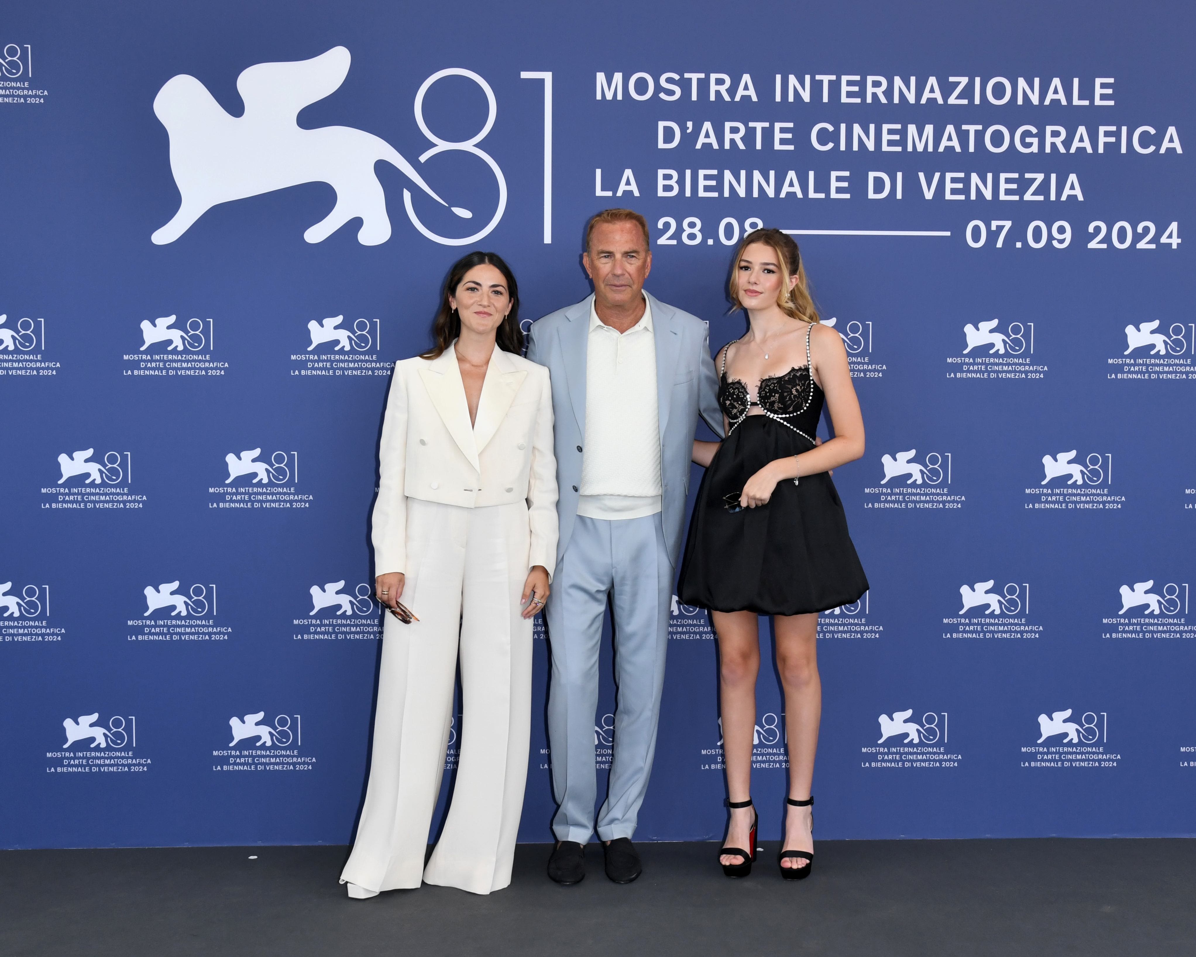 Kevin Costner, Isabelle Fuhrman, Georgia MacPhail 