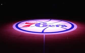PHILADELPHIA, PA - MARCH 1: 76ers logo during a game at Wells Fargo Center in Philadelphia, PA on March 1, 2014.  NOTE TO USER: User expressly acknowledges and agrees that, by downloading and or using this photograph, User is consenting to the terms and conditions of the Getty Images License Agreement. Mandatory Copyright Notice: Copyright 2014 NBAE  (Photo by Nathaniel S. Butler/NBAE via Getty Images)