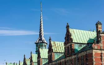 The famous Dragon Spire, on Copenhagen's old Stock Exchange. Built by Christian IV and completed in 1640.
