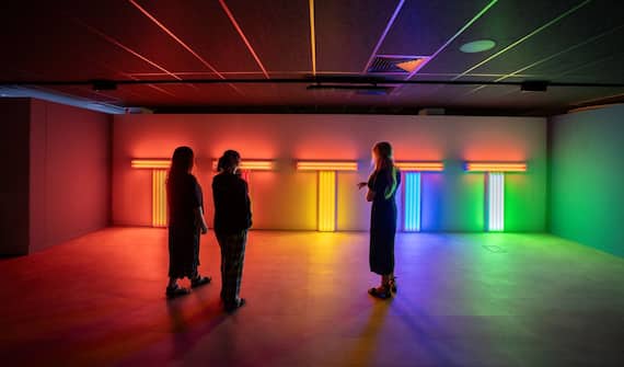 Dan Flavin, Untitled (to Don Judd, colourist) 1-5, 1987. Image: ©The Light