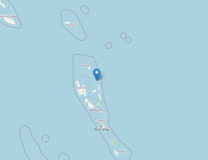 Il terremoto geolocalizzato dall'Ingv