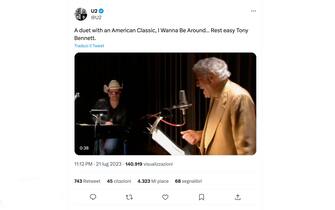 Il post degli U2 dedicato a Tony Bennett