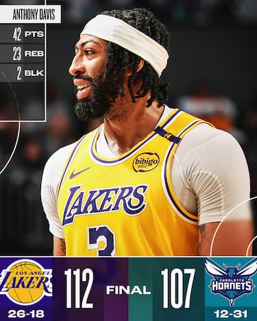 CHARLOTTE HORNETS-LOS ANGELES LAKERS 107-112