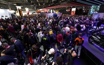 eicma 2024 MILAN, ITALY - NOVEMBER 07: General view of the Yamaha stand at EICMA at Rho Fieramilano on November 07, 2024 in Milan, Italy. (Photo by Pietro D'Aprano/Getty Images)