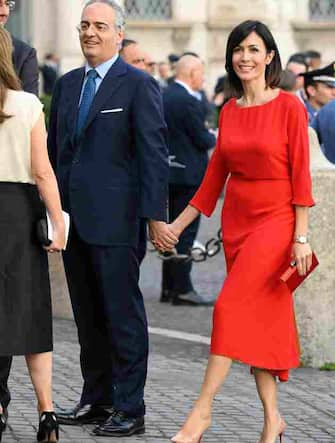 Mara Carfagna e Alessandro Ruben durante il Ricevimento al Quirinale in occasione della Festa della Repubblica (Roma - 2023-06-01, LUIGI MISTRULLI) p.s. la foto e' utilizzabile nel rispetto del contesto in cui e' stata scattata, e senza intento diffamatorio del decoro delle persone rappresentate