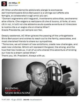 Il ricordo del Milan