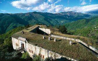 ITALY - CIRCA 2016: Forte Centrale, Nava Fortifications, Colle di Nava, mountain pass, Liguria. Italy, 19th century. (Photo by DeAgostini/Getty Images)