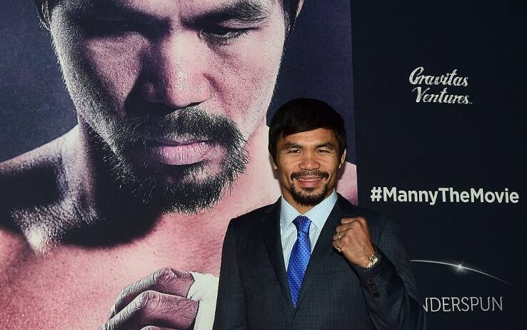 Pacquiao a Hollywood alla prima del suo film "Manny" (2015)