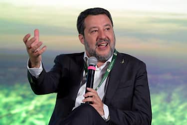 Il ministro delle Infrastrutture e Trasporti Matteo Salvini allÂ?Assemblea Generale di Confagricoltura presso il Palazzo della Cancelleria
Roma, 13 luglio 2023. 
ANSA/FABIO CIMAGLIA NPK