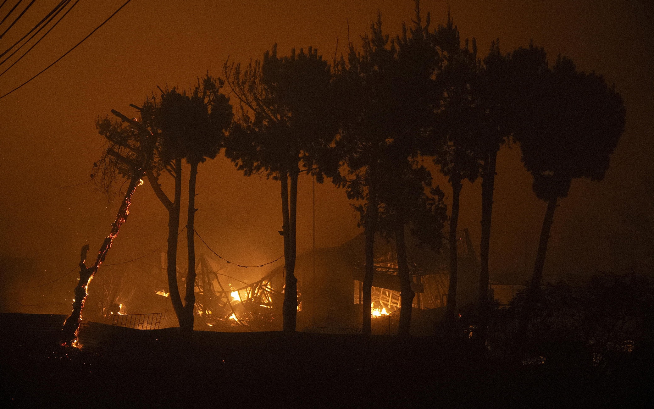 L'incendio in Cile