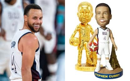 Curry olimpico diventa una bobblehead. D'oro. FOTO