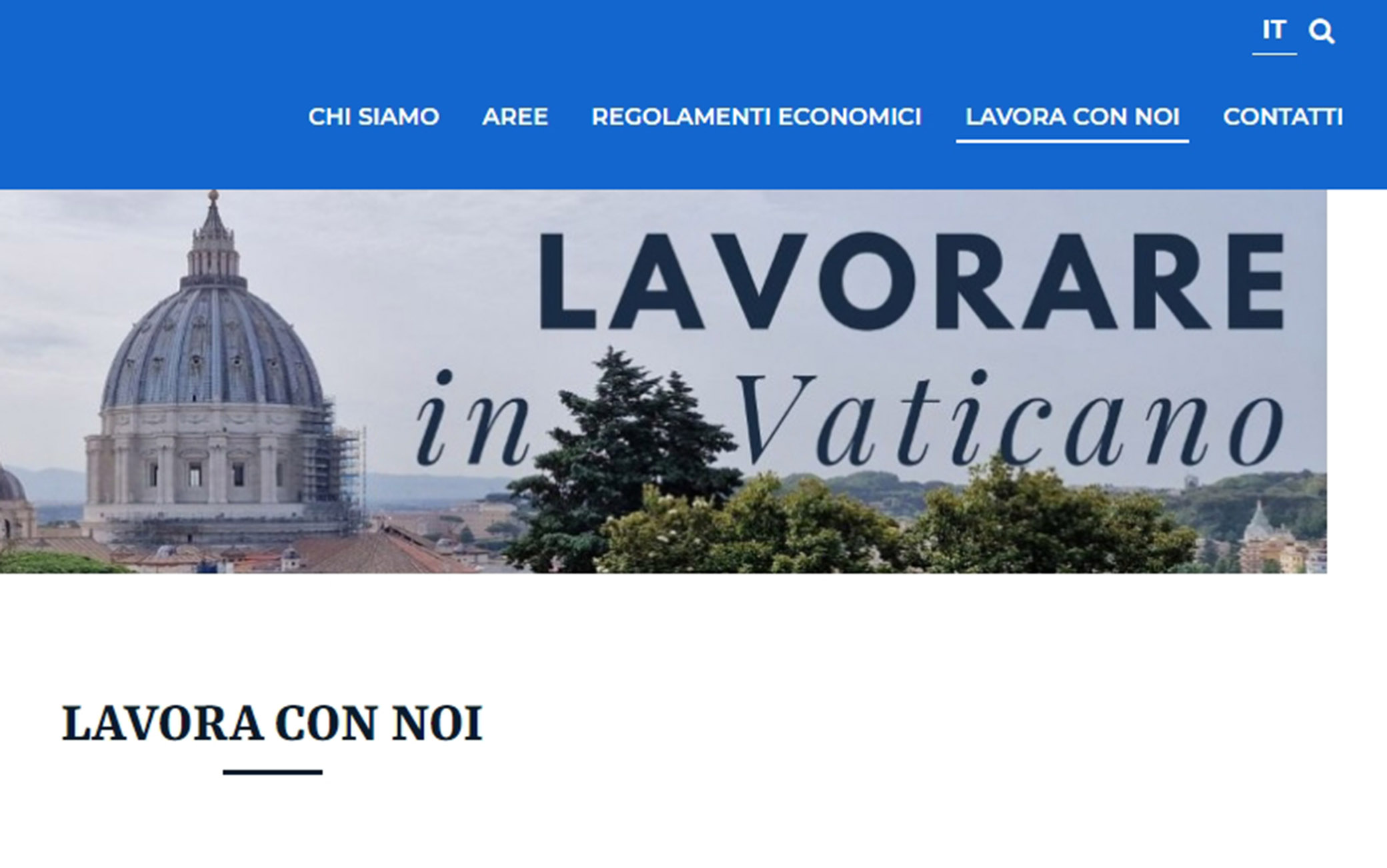 Lavorare in Vaticano, spunta il sito per candidarsi: ecco come fare