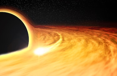 Immagini del buco nero e della Via Lattea. Artist_s_impression_of_black_hole NASA/CXC/M. Weiss. ANSA/US +++ NO SALES, EDITORIAL USE ONLY +++