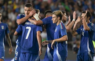 Italy's defender r  Davide Frattesi
during the. friendly soccer match in preparation for the European football championships in Germany  between Italy vs Bosnia Erzegovina 
 Stadium Carlo Castellani m in Empoli , Italy, 09 June  2024
 ANSA/CLAUDIO GIOVANNINI