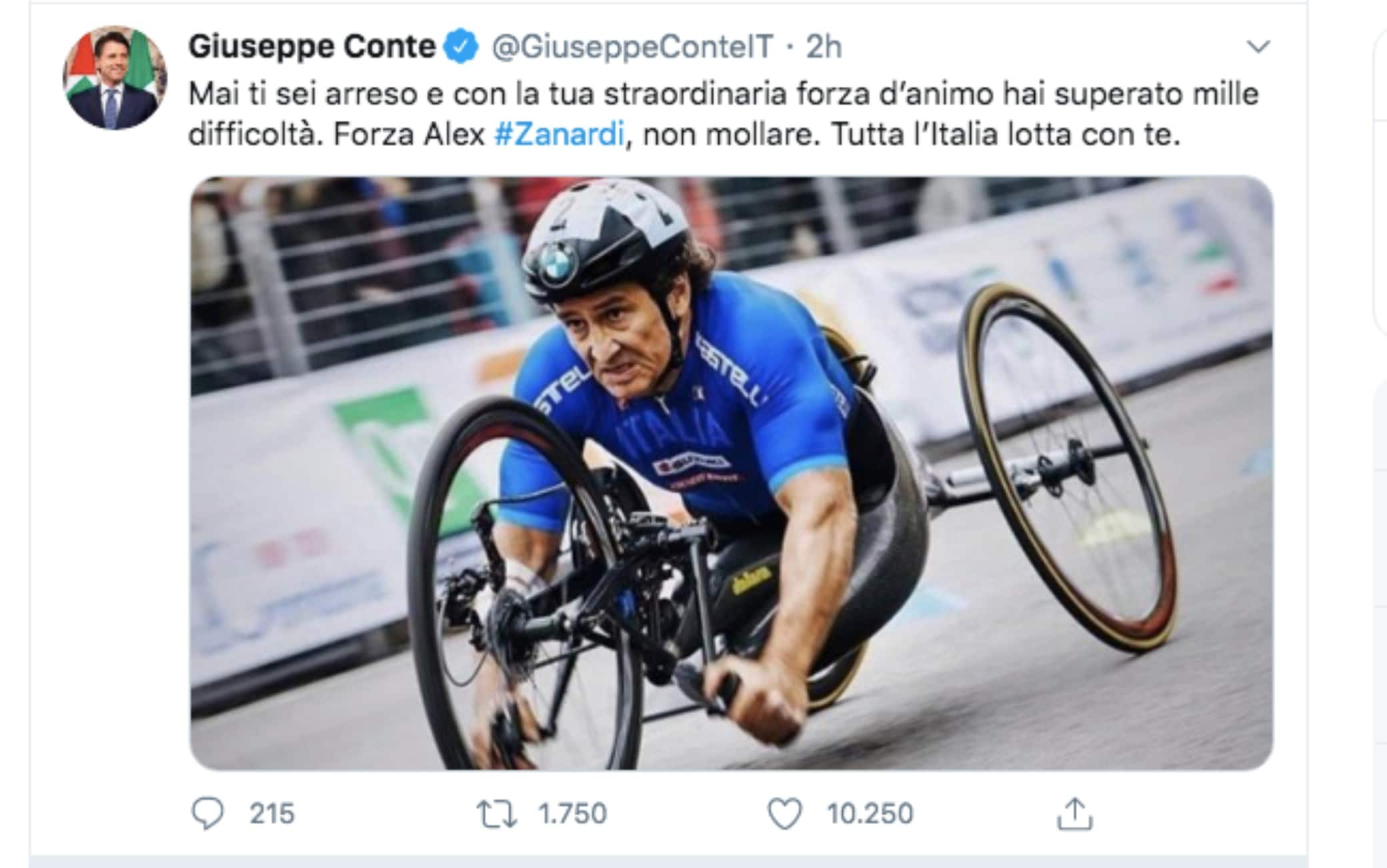 tweet conte zanardi