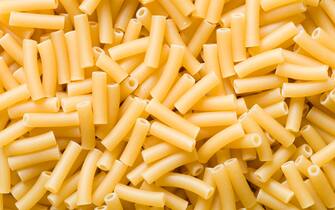 Macaroni pasta. Uncooked.