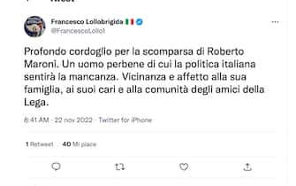 roberto maroni morto cordoglio