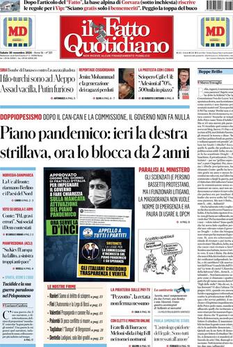 la prima pagina de il fatto