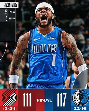 DALLAS MAVERICKS-PORTLAND TRAIL BLAZERS 117-111