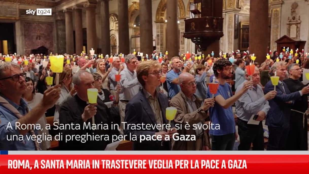 Roma, a Santa Maria in Trastevere veglia per la pace a Gaza