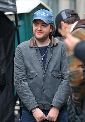 NEW YORK, NY - JANUARY 31: Michael Gandolfini is seen on the film set of the 'Daredevil: Born Again' tv series on January 31, 2024 in New York City.  (Photo by Jose Perez/Bauer-Griffin/GC Images)