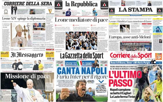 Le prime pagine dei quotidiani di oggi 19 maggio: la rassegna stampa Le prime pagine dei quotidiani di oggi 19 maggio: la rassegna stampa