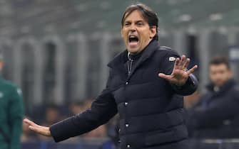 Inter Milan’s coach Simone Inzaghi reacts during  the first leg of the round of 16 of the UEFA Champions League at Giuseppe Meazza stadium in Milan, 20 February 2024.
ANSA / MATTEO BAZZI





