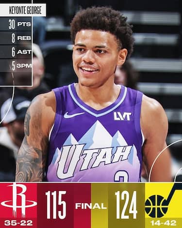 UTAH JAZZ-HOUSTON ROCKETS 124-115