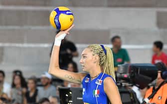 elena pietrini (italy)  during  CEV EuroVolley 2023 - Women - Italy vs Romania, Volleyball Intenationals in Verona, Italy, August 15 2023