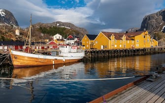 Norway, Nordland County, Lofoten Islands, Nusfjord, harbour