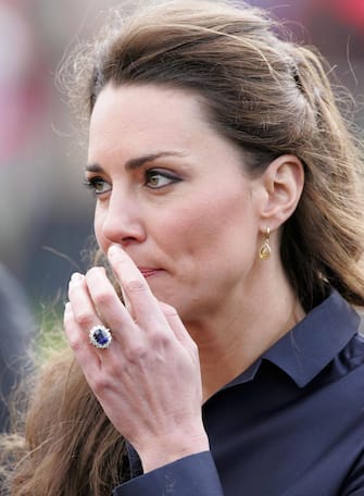 epa02682464 Britain's Prince William fiancee, Kate Middleton looks on at the Witten Country Park in Darwen, north west, Britain, 11 April 2011. The Prince put his name to a deed of dedication to protect the Lancashire park during their visit and will be one of the couple's last official engagements before they wed on 29 April 2011.  EPA/LINDSEY PARNABY