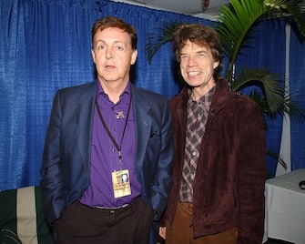 (EXCLUSIVE, Premium Rates Apply) Paul McCartney and Mick Jagger (Photo by Kevin Mazur Archive 1/WireImage)
