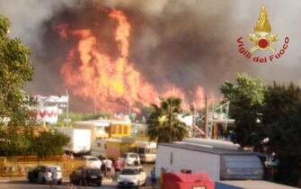 Incendio a Campomarino Lido