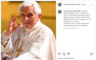 Il post del vicepremier e ministro delle Infrastrutture Matteo Salvini
