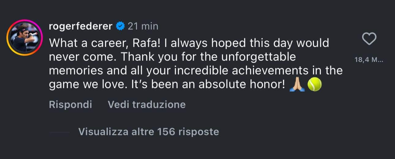 La reazione dei Federer